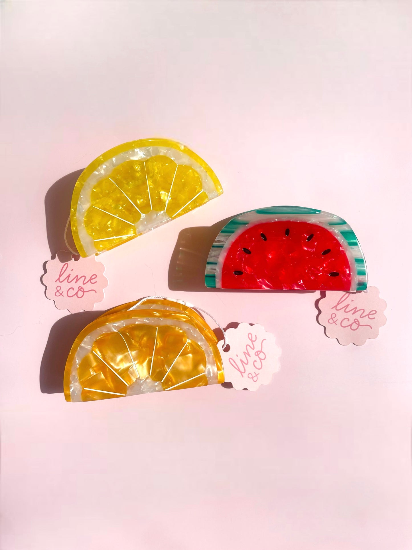 Watermelon Claw Clip // Cellulose Acetate