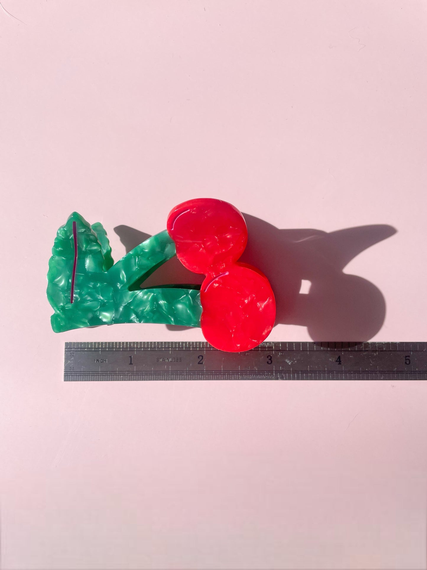 Cherry Claw Clip // Cellulose Acetate