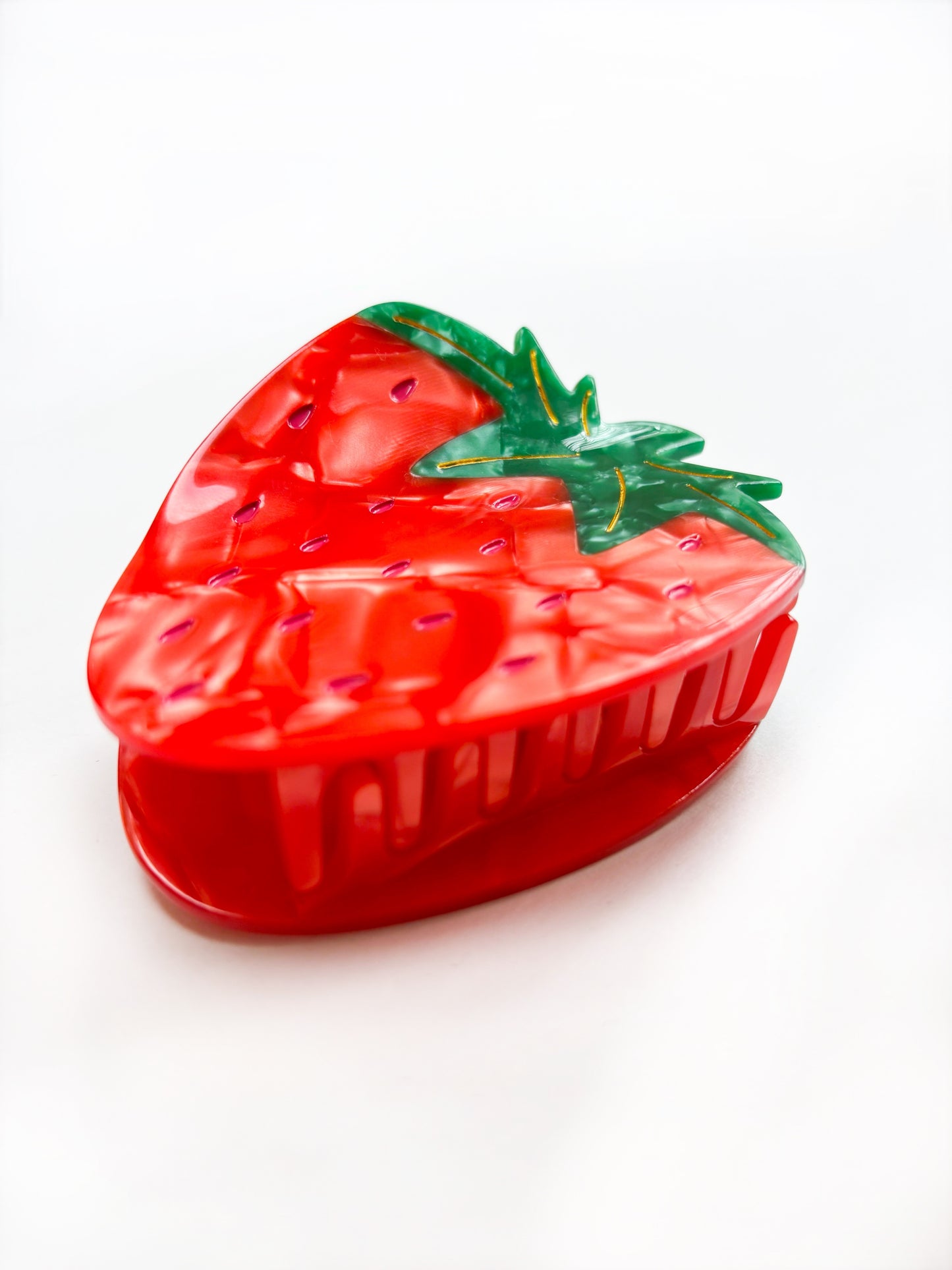 Strawberry Claw Clip // Cellulose Acetate