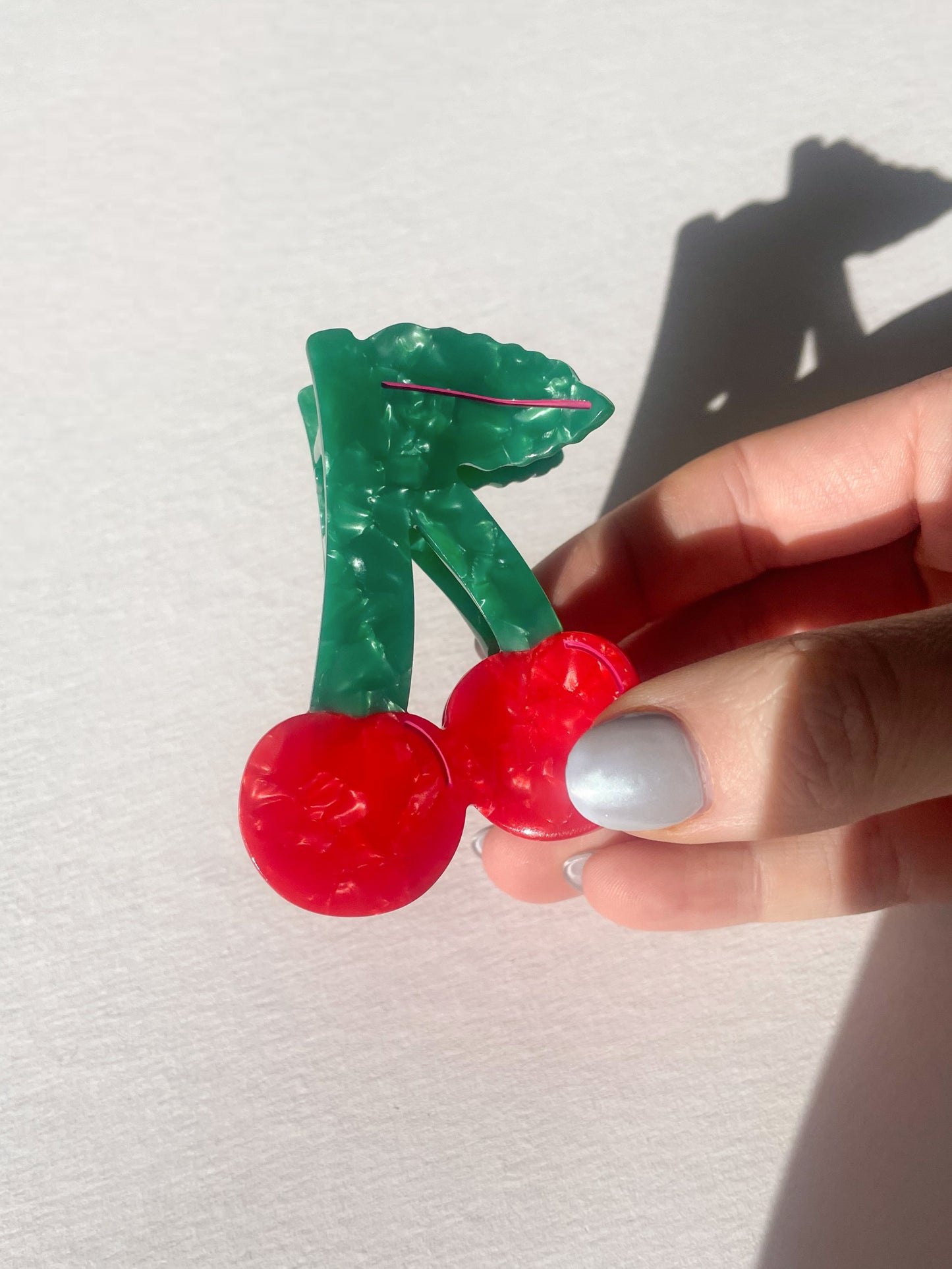 Cherry Claw Clip // Cellulose Acetate