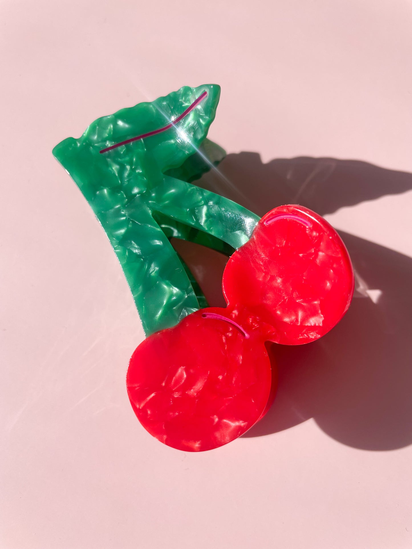 Cherry Claw Clip // Cellulose Acetate