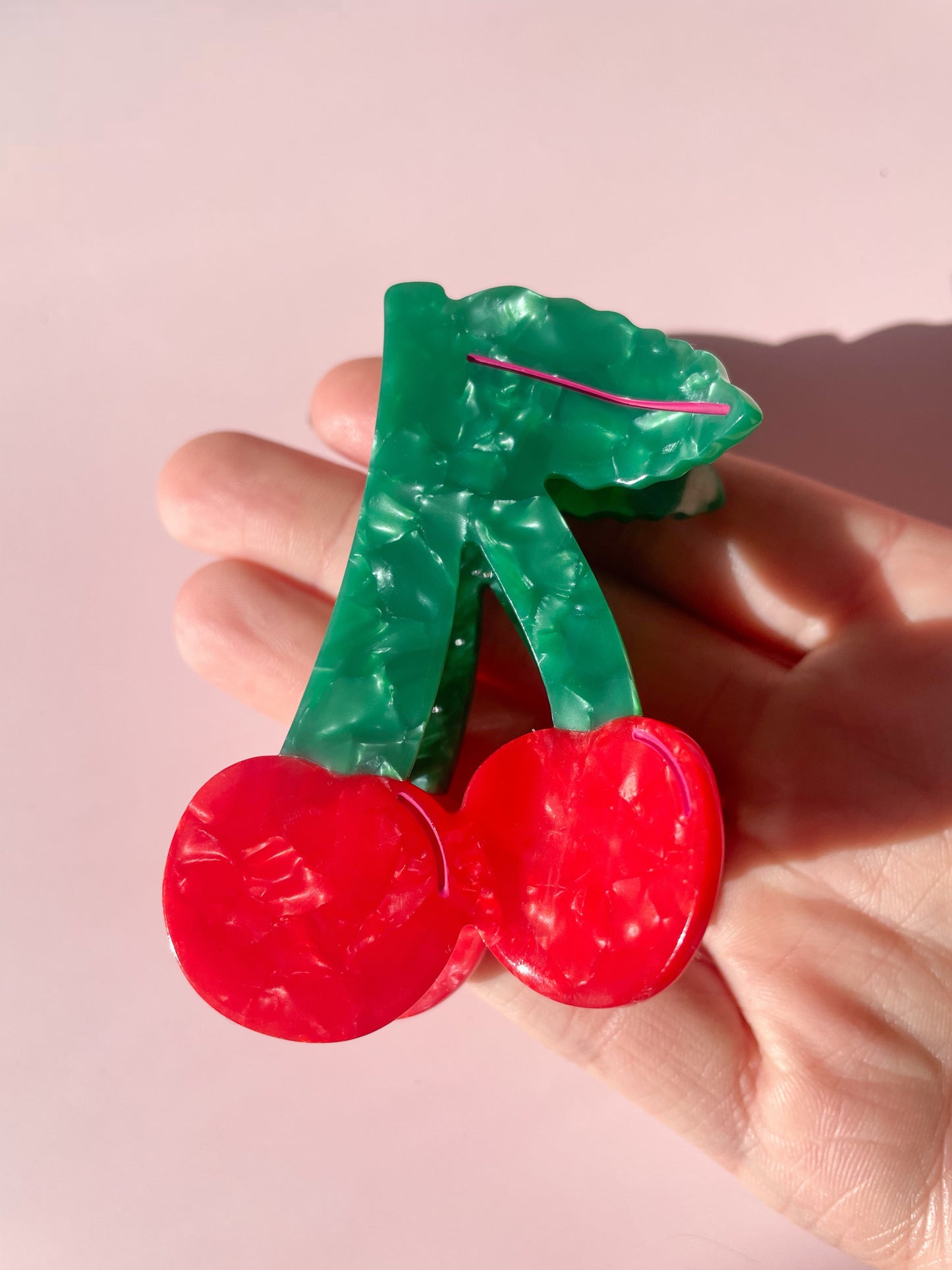 Cherry Claw Clip // Cellulose Acetate