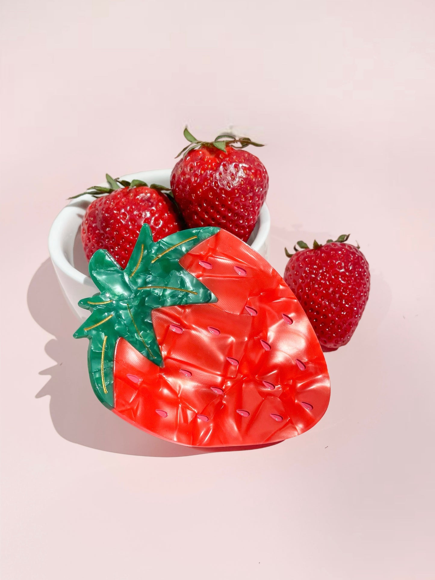 Strawberry Claw Clip // Cellulose Acetate