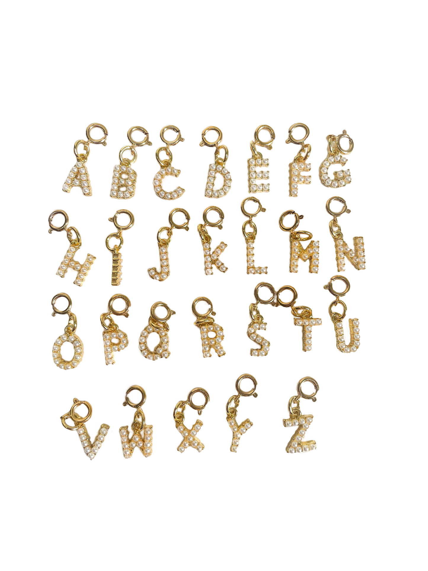 Gold Filled Charms // Pearl ABC’s