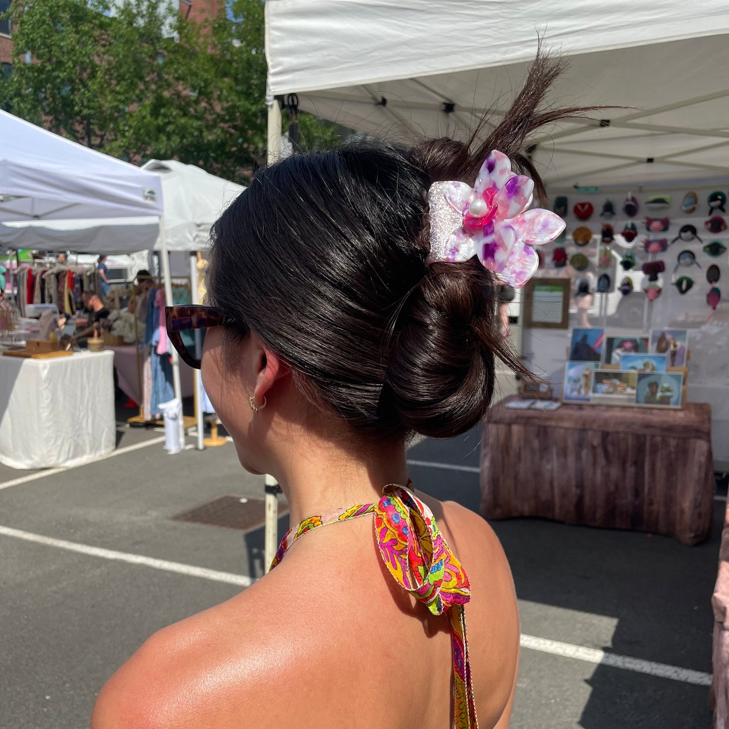 Orchid Claw Clip // Cellulose Acetate