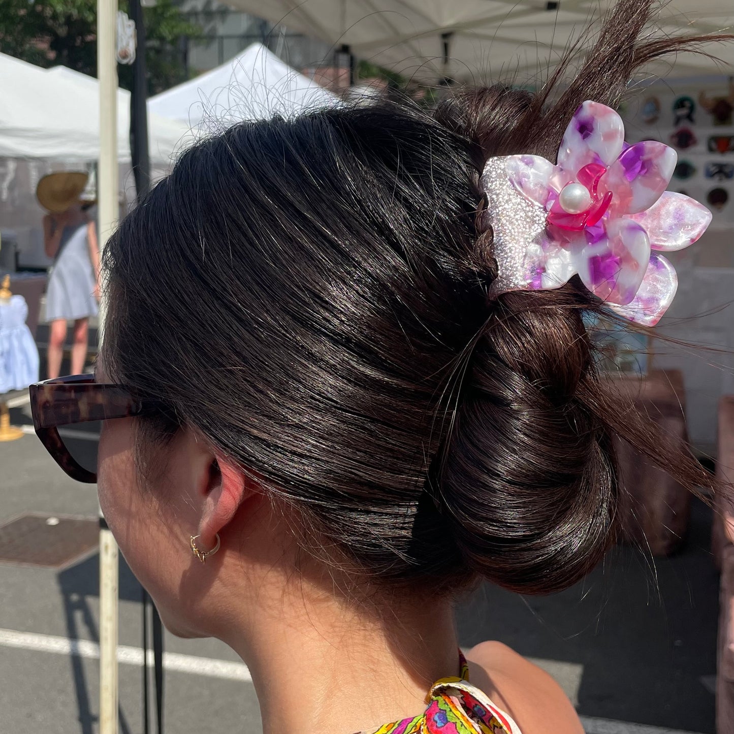 Orchid Claw Clip // Cellulose Acetate