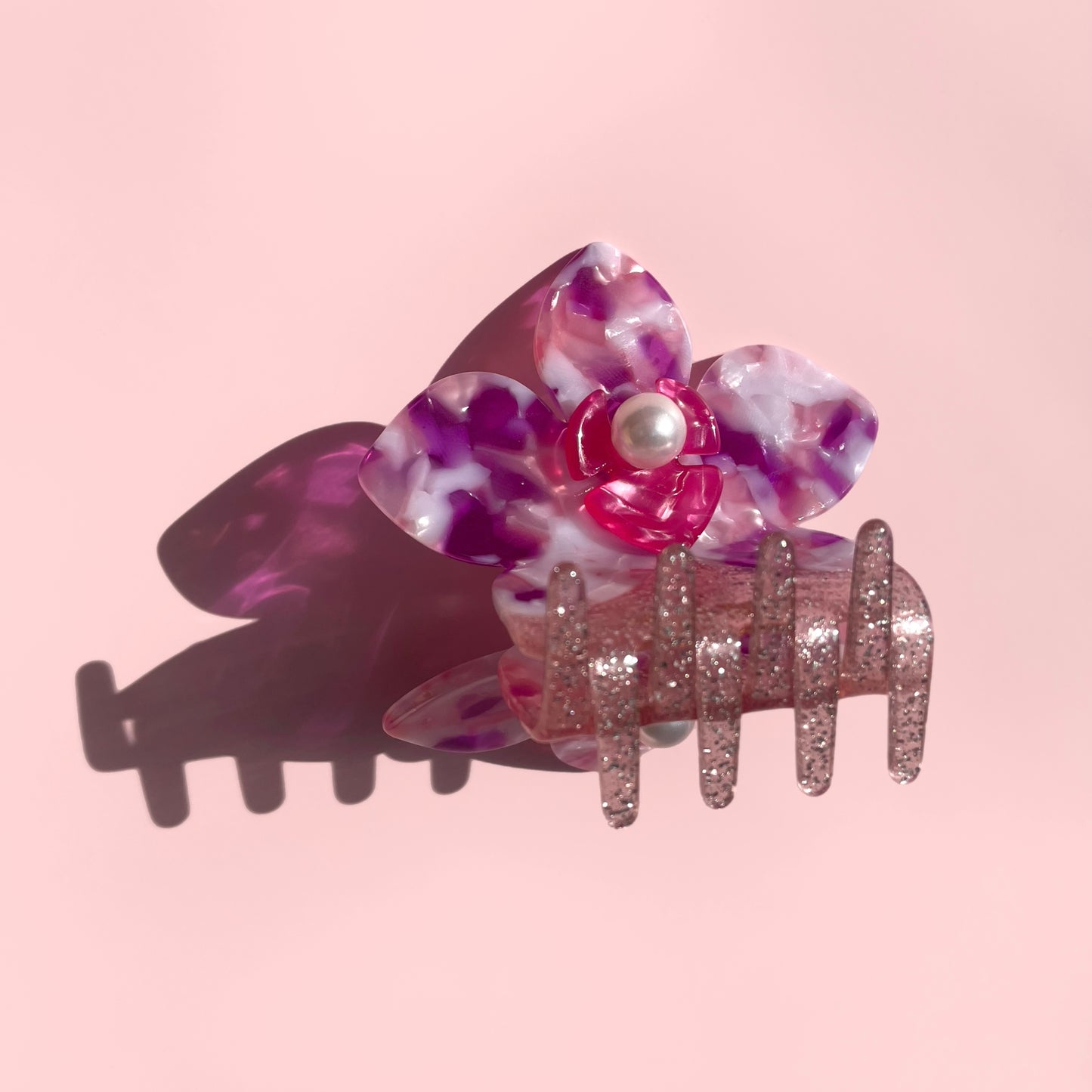 Orchid Claw Clip // Cellulose Acetate