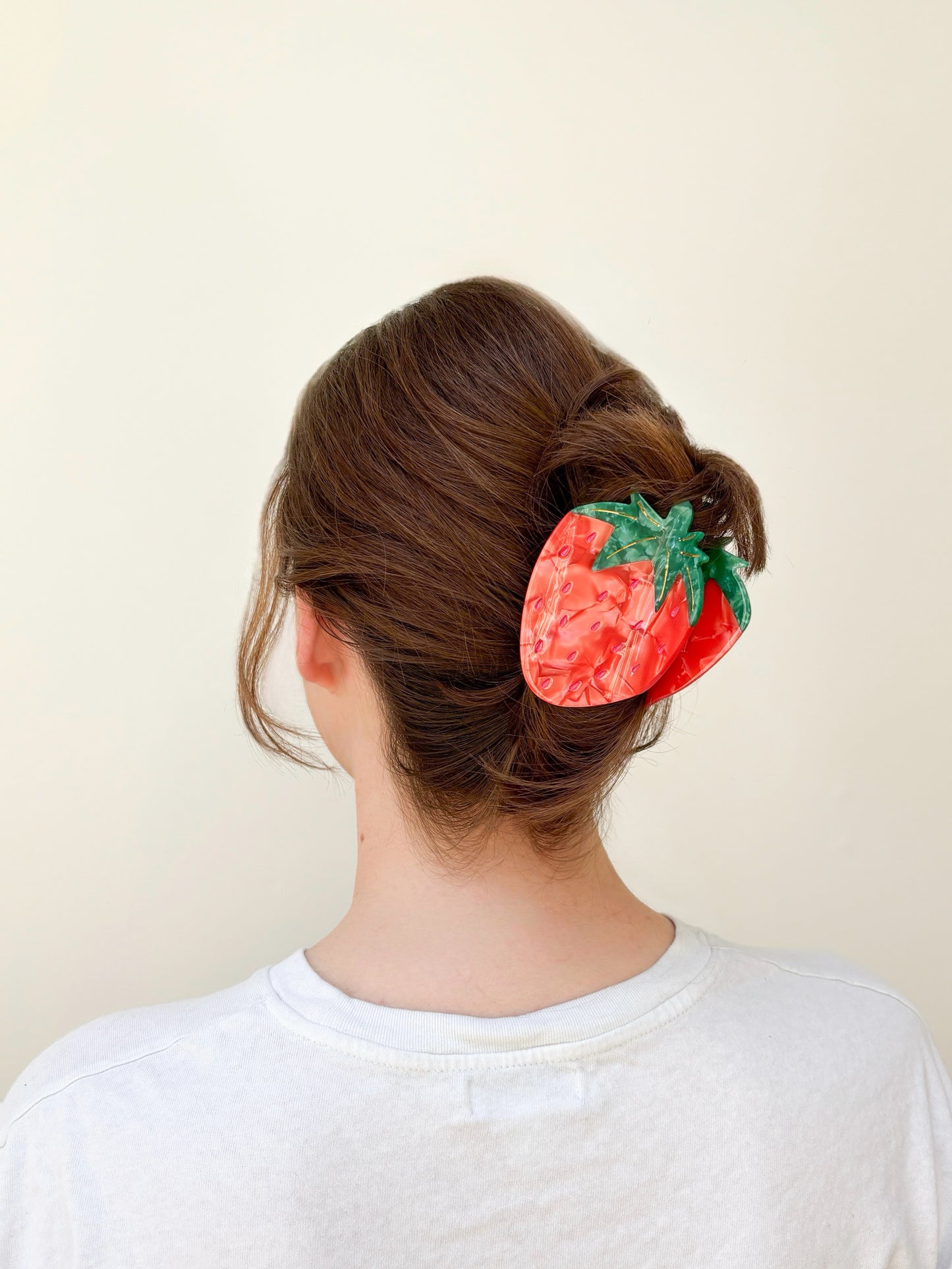 Strawberry Claw Clip // Cellulose Acetate