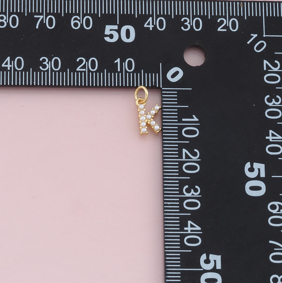 Gold Filled Charms // Pearl ABC’s
