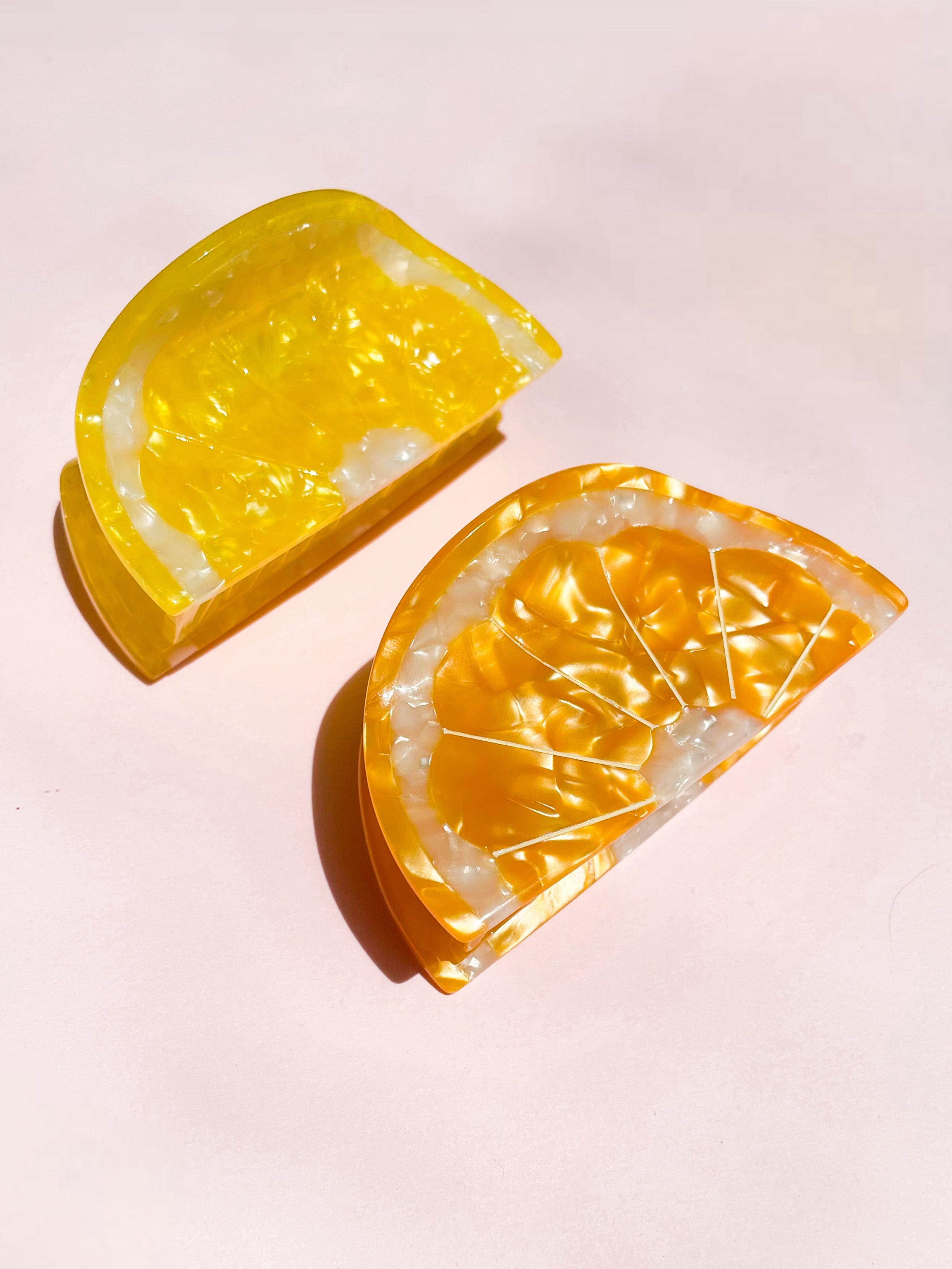 Orange Claw Clip
