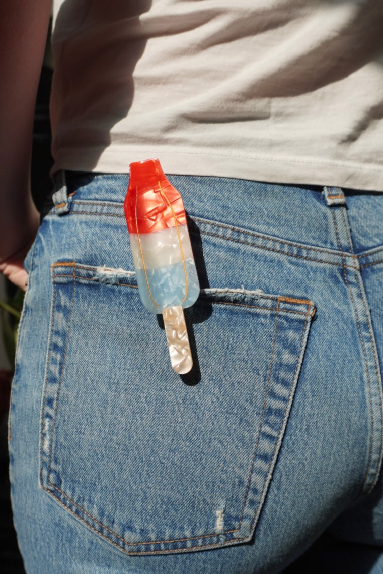 Rocket Popsicle Claw Clip