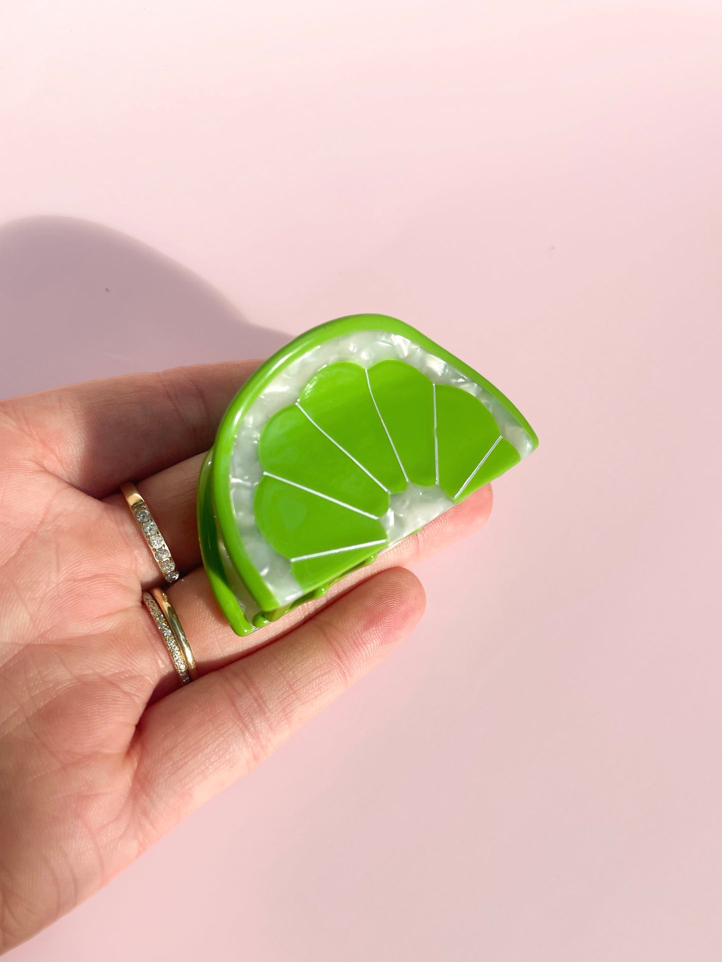 Lime Claw Clip // Cellulose Acetate