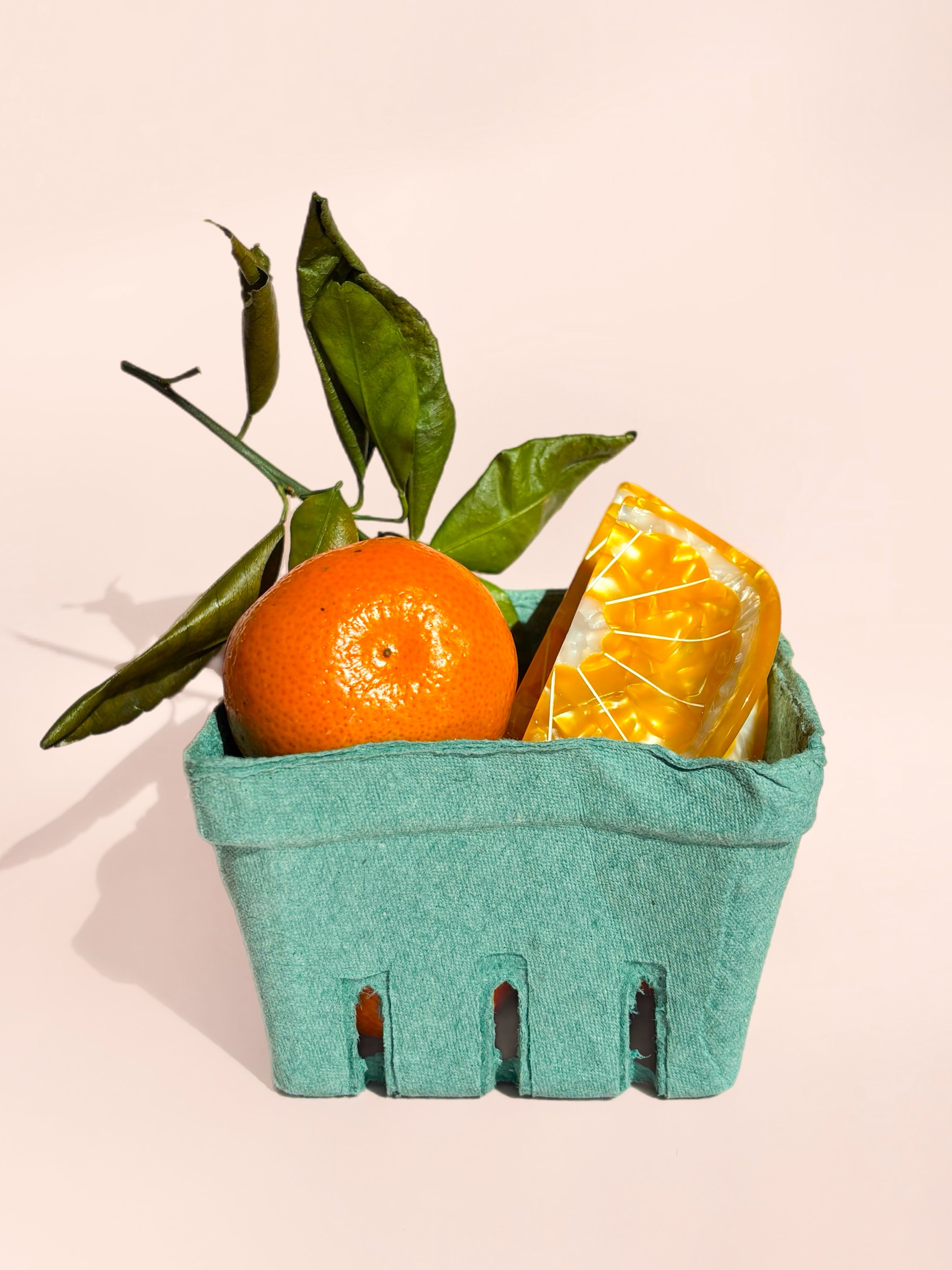 Orange Claw Clip