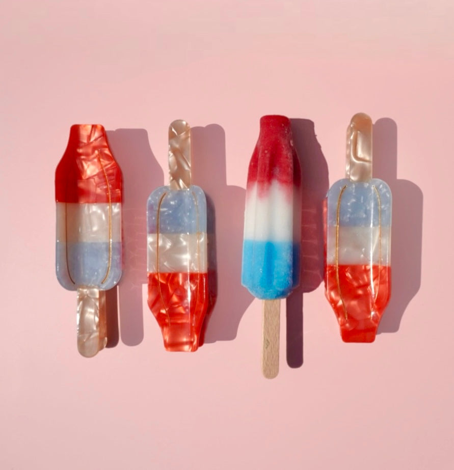 Rocket Popsicle Claw Clip