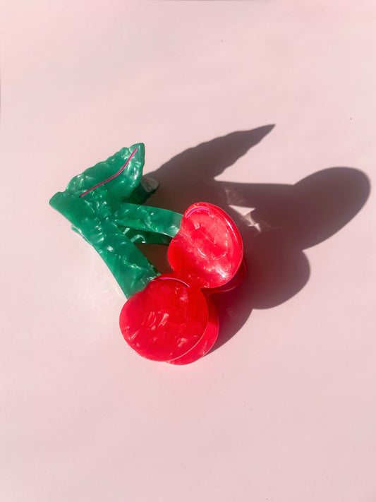 Cherry Claw Clip // Cellulose Acetate