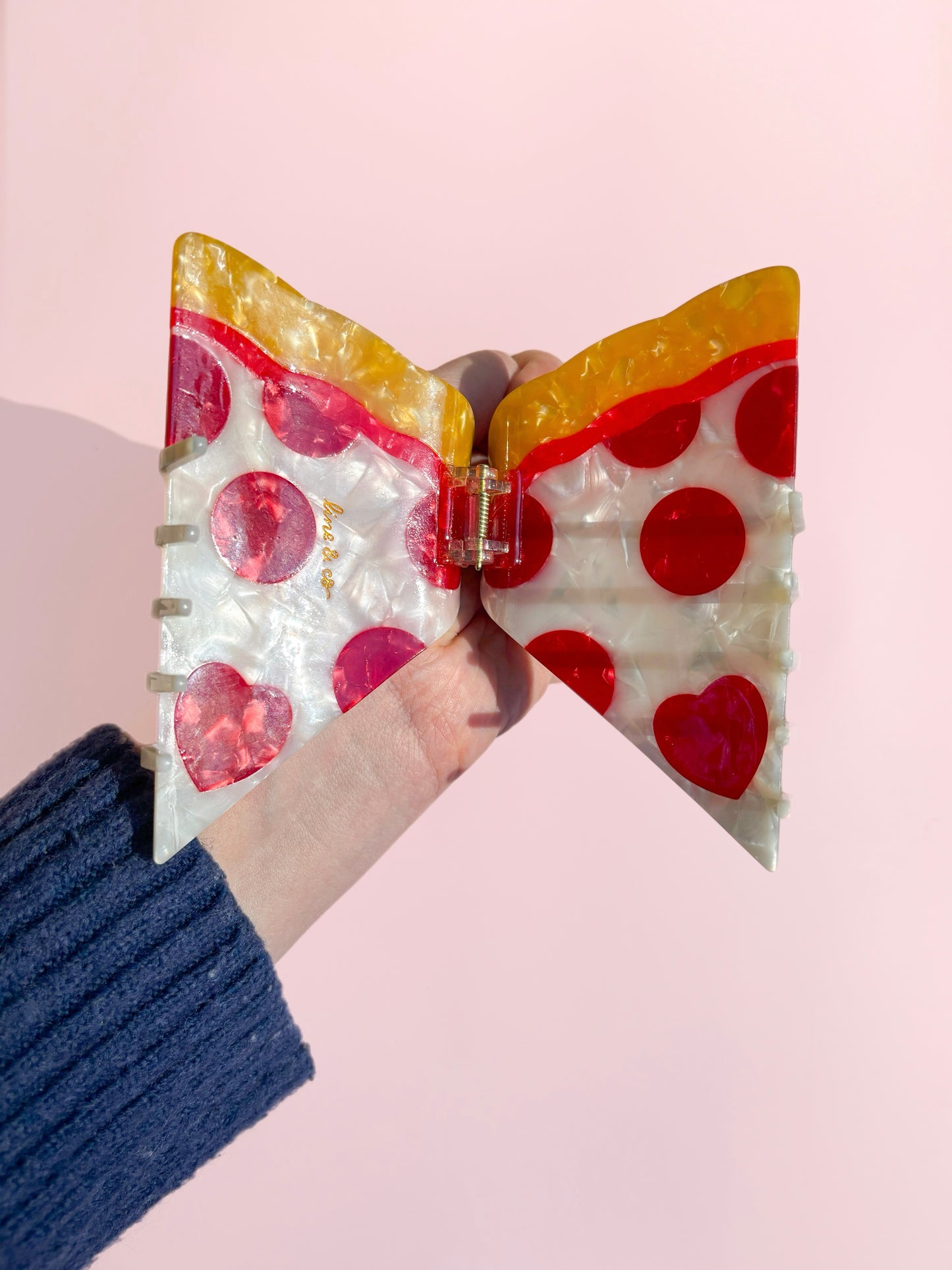 Pizza Claw Clip // cellulose Acetate