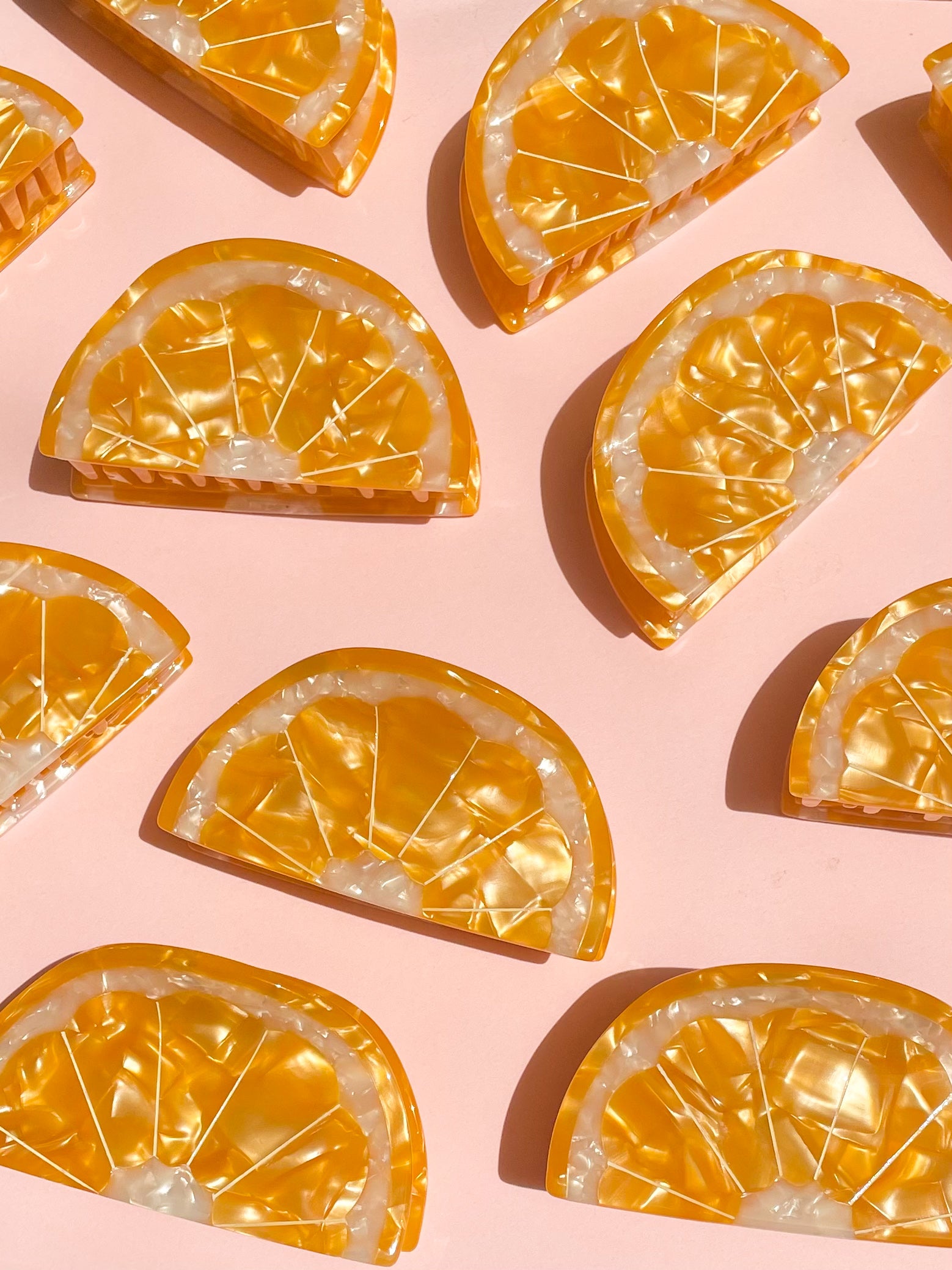 Orange Claw Clip