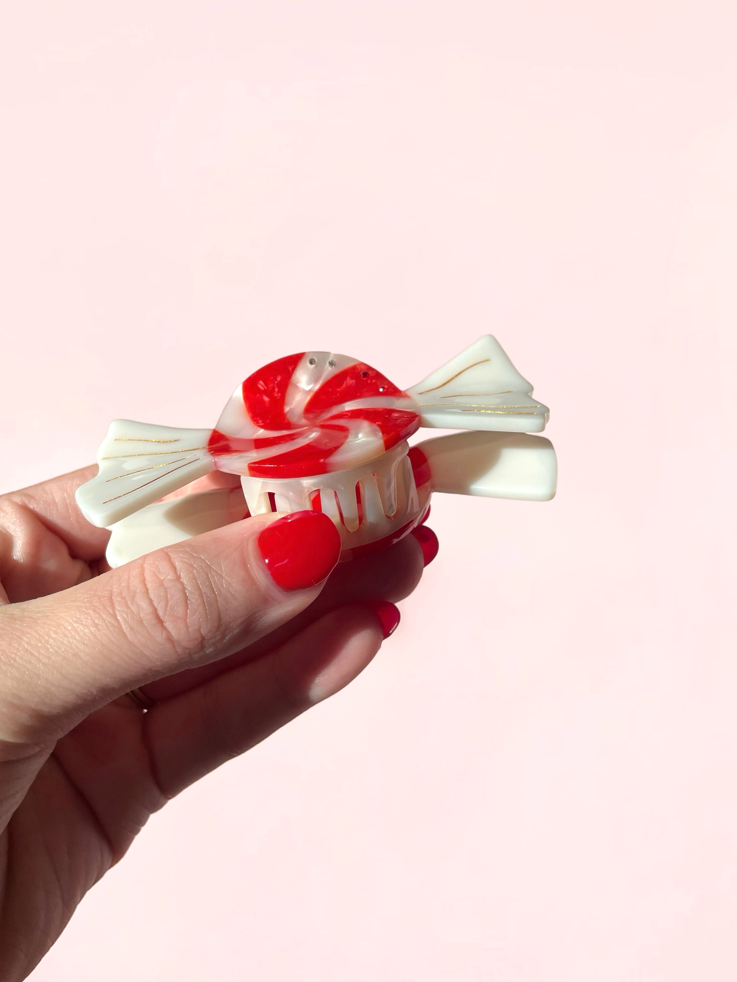 Peppermint Candy Claw Clip
