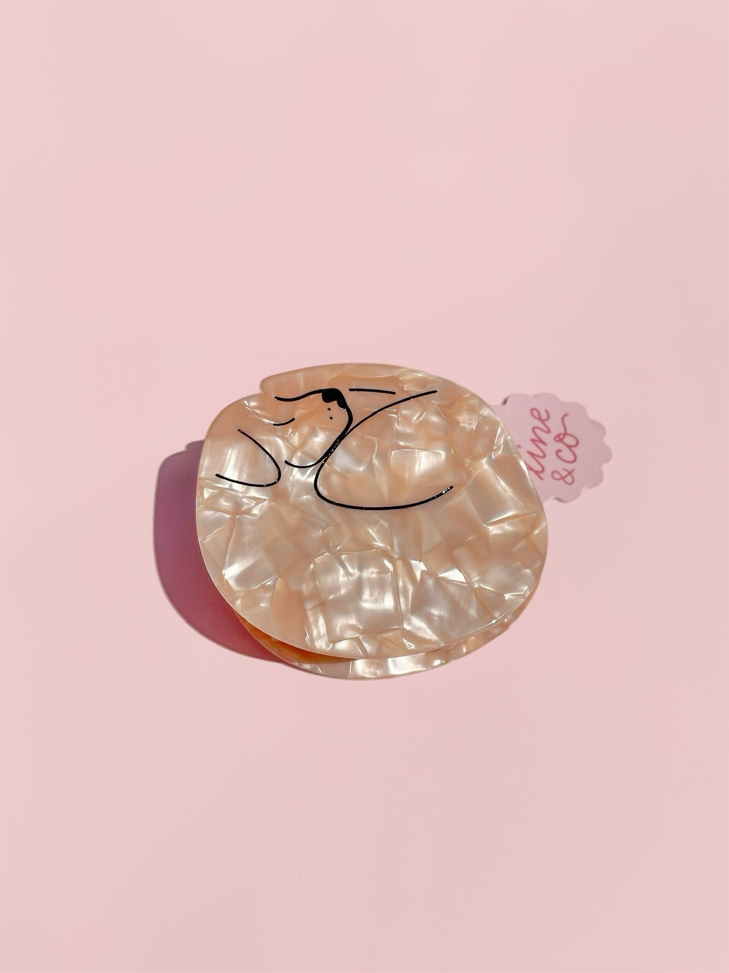 Blonde Sleeping Dog Claw Clip // Cellulose Acetate