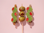 Martini Olive Clip Set