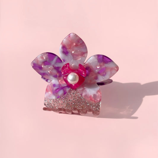 Orchid Claw Clip // Cellulose Acetate