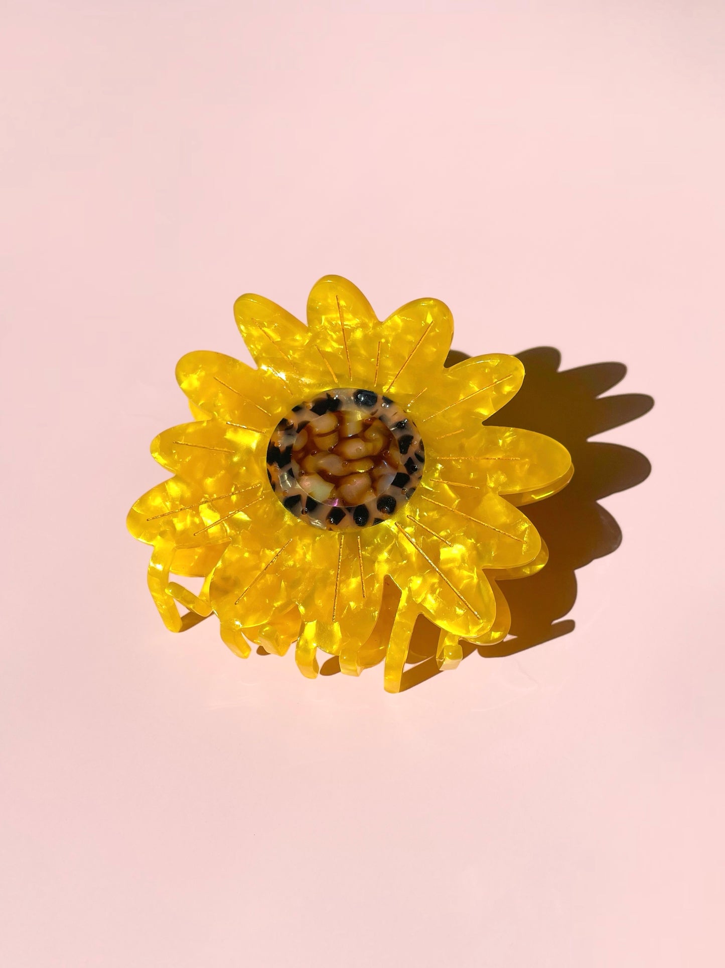 Sunflower Claw Clip // Cellulose Acetate