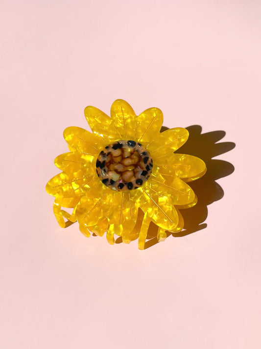 Sunflower Claw Clip // Cellulose Acetate